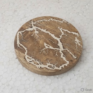 Juego de posavasos de madera premium para decoración de mesa, manteles individuales y almohadillas, decoración de cocina premium, acabado natural, pedido personalizado - Product Image 5