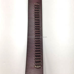Ceinture porte-cartouches en cuir véritable marron de haute qualité et durable, bandolier porte-munitions pour la sécurité, la chasse et les usages tactiques - Product Image 5