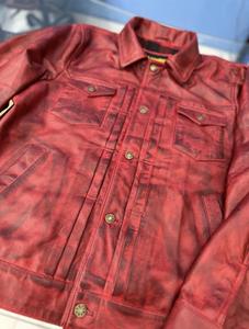 Chaqueta de Motociclista Clásica de Cuero para Hombre, Estilo Occidental, Impermeable, Transpirable, Resistente al Viento, con Detalles de Piel, Aspecto Rústico - Product Image 3