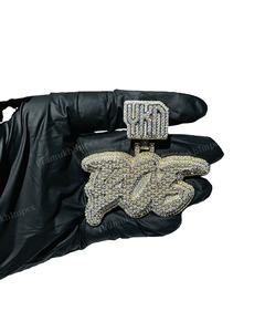 Luxurious Custom Gold Plated Hip Hop Name <b>Pendant</b> GRA Certified VVS Moissanite Diamonds <b>Pendant</b> <b>Fashion</b> <b>Pendant</b> <b>Necklaces</b> - Product Image 2