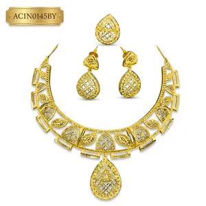 Gold Plated Jewelry One Gram Gold Exclusive Fashion Necklace Set for girl & Woman - Product Image 2