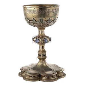 Calice en laiton très demandé, couleur laiton, également personnalisable avec gravure, calice fait main en laiton de haute qualité pour la liturgie. - Product Image 1