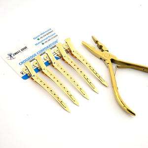 Clips de sectionnement pour le coiffage, outils pour extensions de cheveux, clips de séparation de cheveux de salon, grands clips de coiffure en bec de canard en acier inoxydable - Product Image 6