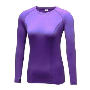Women's High Quality Breathable Compression Top Custom Fitness Sports Shirt Heat-Transfer Printed 100% Polyester V-neck Crop Top - Product Image 6