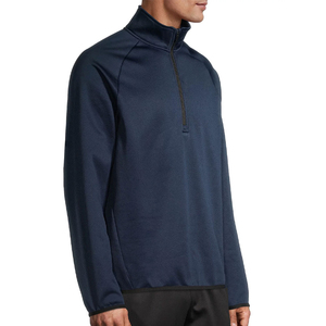 Soft Durable Anti-Wrinkle Plain Dyed Casual Athletic Wear High Quality Premium Men's Winter Half <b>Zipper</b> <b>Sweatshirt</b> Wool/Cotton - Product Image 3