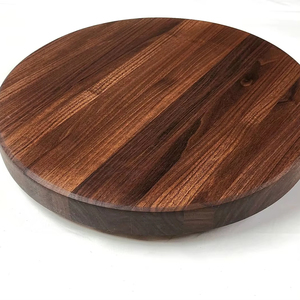 Wood Double Tier <b>Rotating</b> Tray Smooth-Spin Lazy Susan for Tabletop <b>Spice</b> Serving - Product Image 1
