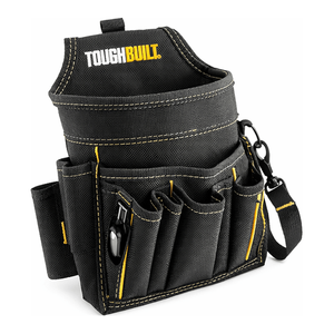 Sac à outils multi-poches TOUGHBUILT à 14 compartiments avec mousqueton et sangle réglable pour le rangement sur chantier - Product Image 3