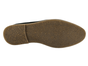 Dlords MU202 Mocassins noirs en PU à enfiler, bout rond, semelle intermédiaire en EVA, semelle extérieure en caoutchouc, doublure en maille respirante, décontractés toutes saisons - Product Image 3