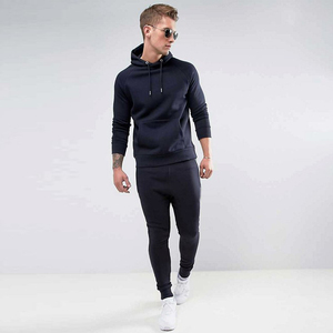 Sweat-shirt à capuche noir pour homme, manches longues, fermeture à cordon, poches latérales, coupe classique, vêtement décontracté d'automne, 100% coton, couleur unie - Product Image 6