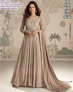 green Aqua Raas anarkali - Product Image 3