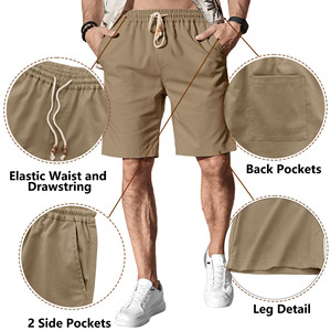 Wholesale Quick Dry <b>Men's</b> Breathable Gym Joggers Shorts <b>Lounge</b> Sweat Shorts Elastic Waist Drawstring Fitness Shorts <b>For</b> <b>Men</b> - Product Image 4