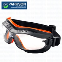 Lunettes de moto sportives avec logo personnalisé, lentilles interchangeables, lunettes de sécurité certifiées ANSI Z87.1 CE EN166, monture en PC noir/jaune, élastique