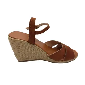 Alpargata ligera de verano a precio de fábrica, plantilla de cuero de ante de cabra, suela de goma duradera, tendencia de moda - Product Image 1