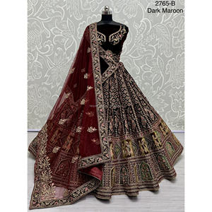 Nupcial Indio Desgaste Terciopelo Colecciones Para Novia Con Zarkhan Trabajo Por Fabzone - Product Image 3