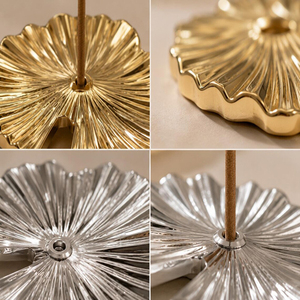 Porte-encens en forme de feuille de Ginkgo, en métal doré et argenté, brûleur d'encens moderne, cadeau de méditation, porte-encens - Product Image 4