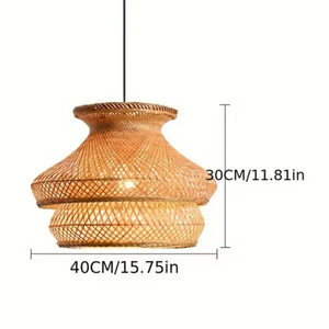 Lámpara Colgante de Bambú en Capas para Decoración de Techo en el Hogar, Restaurante e Iluminación Interior - Product Image 2