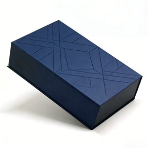 Boîte cadeau magnétique en carton rigide avec logo personnalisé, forme de livre noir, gaufrage, pelliculage mat, doublure satinée, recyclable, revêtement UV haute qualité - Product Image 5