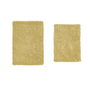 Juego de Alfombrillas Antideslizantes para Baño, Alfombras Absorbentes de Agua, de Algodón Azul, de la India - Product Image 3