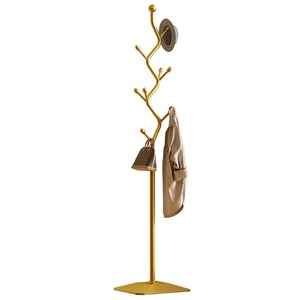 Perchero minimalista con ganchos de latón para almacenamiento en la entrada, base redonda, diseño de metal blanco. - Product Image 6