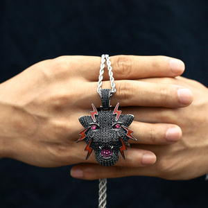 Colgante de Moissanita de Plata 925 de Alta Calidad Personalizado, Joyería Hip Hop, Colgante con Rostro de Dibujos Animados y Diamantes de Moissanita - Product Image 4