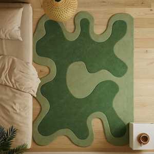 Alfombra de Lana Moderna de Alta Calidad, Hecha a Mano, con Diseño Abstracto, Personalizable, para Sala de Estar - Product Image 1