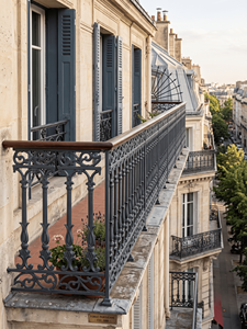 Balustrade décorative en fonte pour balcon, rampe extérieure pour bâtiments résidentiels - Résistante à la rouille, installation facile - Product Image 1