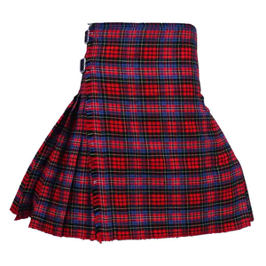Kilt plissé à carreaux rouge et bleu pour homme, jupe traditionnelle des Highlands, mélange de laine, tenue de clan personnalisée pour adulte - Product Image 5