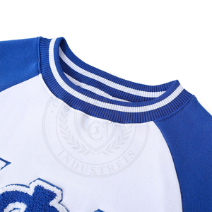 Sorority <b>White</b> Zeta Knitted Embroidered ZPB Letter GREEK COLLECTION IND 100% Cotton Fleece Crewneck Pullover <b>Sweatshirt</b>-Winter - Product Image 3