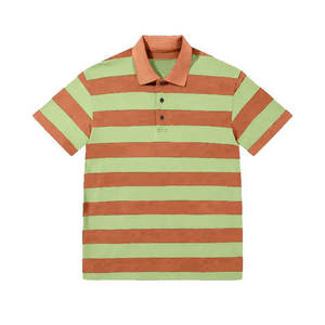 Polo de Golf con Diseño Personalizado, Poliéster de Secado Rápido, Tela Elástica con Spandex, Polo de Alta Calidad para Hombre, Polo de Golf a Rayas - Product Image 1