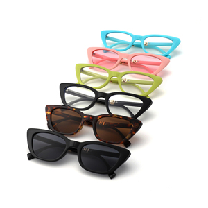Lunettes de soleil de voyage œil de chat à monture ovale tendance 2025 pour femmes et hommes, style vintage années 90, monture pliable, logo personnalisé, verres étroits et fins - Product Image 6