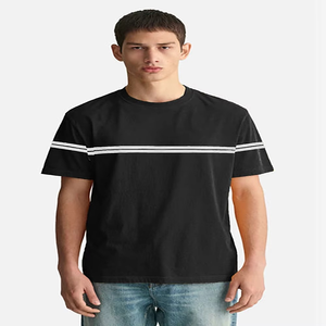 T-shirt pour homme personnalisé en gros, nouveau modèle, décontracté, polyvalent, tendance, blanc, haut pour homme à manches courtes - Product Image 6