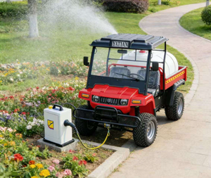 UTV électrique 4x4 pour ferme, 2 places, chariot utilitaire tout-terrain avec benne de chargement pour la patrouille agricole en vignoble - Product Image 2