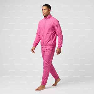 Custom Sportwear Streetwear Casual Tracksuit <b>Men</b> Jacket and <b>Jogger</b> Set Reflective Windbreaker <b>Polyester</b> Sets - Product Image 2