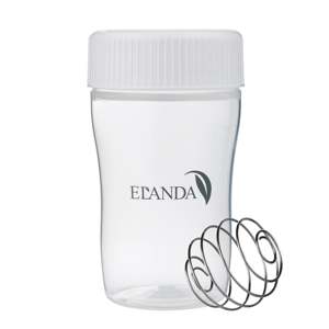 Bouteille shaker blanche 350 ml en acier inoxydable avec boule mélangeuse, durable, écologique, légère, réutilisable, multi-usages pour le sport et la gym - Product Image 1