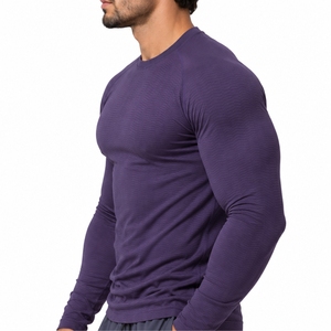 <b>Men</b> <b>Long</b> <b>Sleeve</b> <b>T</b> <b>Shirt</b> For Casual Everyday Wear Slim Fit Quick Dry O-Neck Casual Wear Smooth Fabric Feel Easy Daily Style - Product Image 4