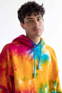 Sweat à capuche en polaire pour homme de haute qualité avec logo personnalisé, motif tie-dye, manches longues, pull pour adulte unisexe à prix avantageux - Product Image 6