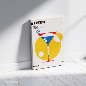Impresión en lienzo para cocina, póster retro de cóctel Martini, decoración de pared de bar vintage para interior de cocina - Product Image 2