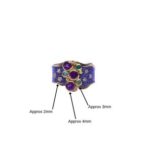 Wedding Wear 925 Sterling Silver Gold Plated Jewelry <b>Labradorite</b> Gemstone Women Wear Classic <b>Ring</b> - Product Image 5