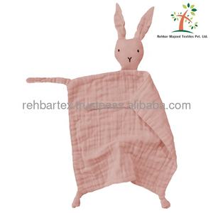 High Quality 100% Cotton <b>Muslin</b> Cuddle Cloths for <b>Babies</b> Soft, <b>Babies</b> Friendly, Multiple Colors & Customized Size - Product Image 4