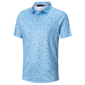 Camiseta Deportiva Informal para Hombre, de Lona Sólida, Ligera, Transpirable, de Secado Rápido, Manga Corta, para Golf - Product Image 1