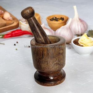 Moulin à épices et à médicaments en bois |   Ensemble Musal Okhli |   Ensemble mortier et pilon | De Falak World Export - Product Image 6