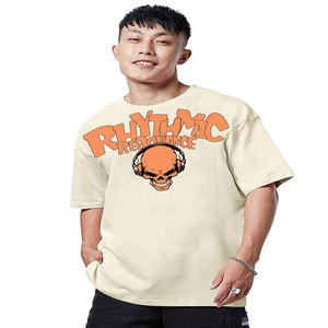 Camiseta de Algodón Grueso de 300g para Hombre y Mujer en Color Sólido, Cuello Redondo Extra Grande, Manga Corta, Holgada y con Hombros Caídos - Product Image 4