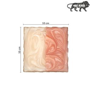 Sous-verre en résine avec tranches d'agate ronde polie et bord doré pour café, par Fashion Craft India - Product Image 4