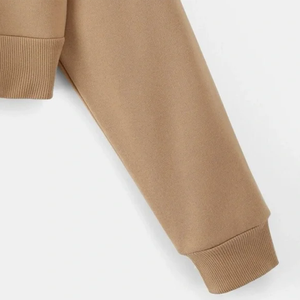 Haut court à capuche décontracté pour femme, pull à manches longues en mélange de coton doux, respirant, confortable, style streetwear, coupe décontractée, idéal pour la gym - Product Image 4