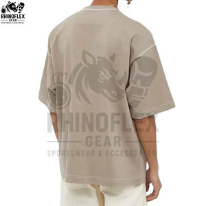 100% Cotton Heavyweight Mens Oversized <b>Tshirt</b> Dtg Print <b>Plain</b> Custom Logo T Shirt - Product Image 5