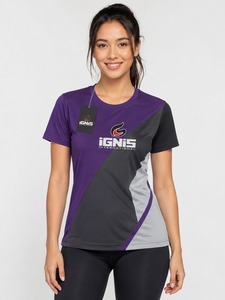 Camiseta Deportiva de Cuello Redondo para Mujer, Camiseta de Manga Corta que Absorbe la Humedad para Correr, Entrenamiento, Fitness, Yoga y Ejercicio - Product Image 1
