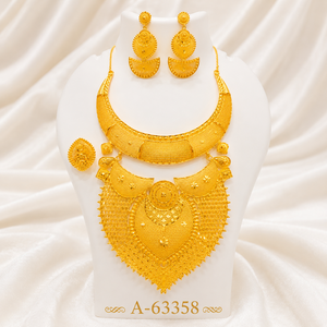 Conjunto de Collar Clásico Vintage, Chapado en Oro de 14K, Cadenas de Aleación de Latón, Regalo de Joyería para Aniversario de Bodas - Product Image 3