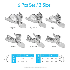 Juego de Bandejas para Impresiones Dentales, Equipo Dental Profesional para Aplicaciones Clínicas - Product Image 2