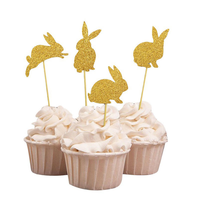 Lot de 12 décorations écologiques faites à la main pour gâteaux d'anniversaire, Halloween, Noël, sur le thème des animaux de dessin animé