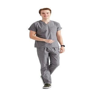 Wholesale Factory Custom Multi-Color Medical Scrubs <b>Set</b> Woven Fabric Hospital Nurse Scrubs and <b>Doctors</b> Lab Coats Uniforms - Product Image 1